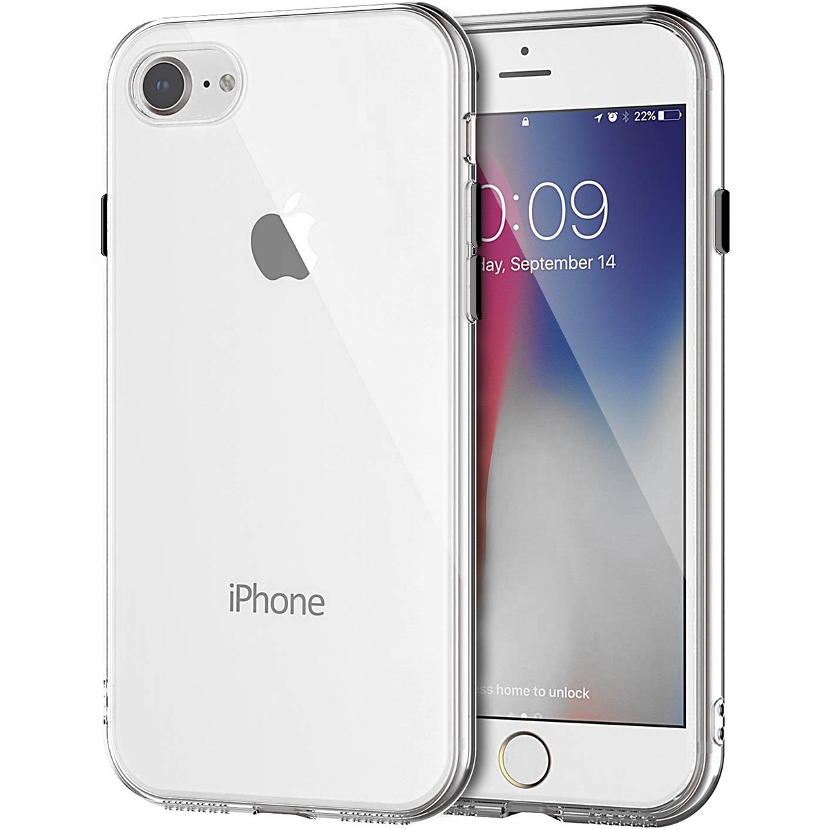 Moxie Coque renforcée transparente iPhone 7 8 SE 2020 Coque en TPU