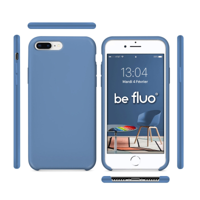 Moxie Coque iPhone 7 Plus/8 Plus [BeFluo] Coque Silicone Fine et Légère pour iPhone 8 Plus et iPhone 7 Plus, Intérieur Microfibr