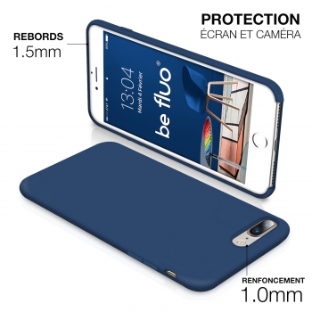 Moxie Coque iPhone 7 Plus/8 Plus [BeFluo] Coque Silicone Fine et Légère pour iPhone 8 Plus et iPhone 7 Plus, Intérieur Microfibr
