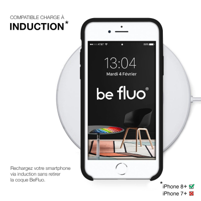 Moxie Coque iPhone 7 Plus/8 Plus [BeFluo] Coque Silicone Fine et Légère pour iPhone 8 Plus et iPhone 7 Plus, Intérieur Microfibr