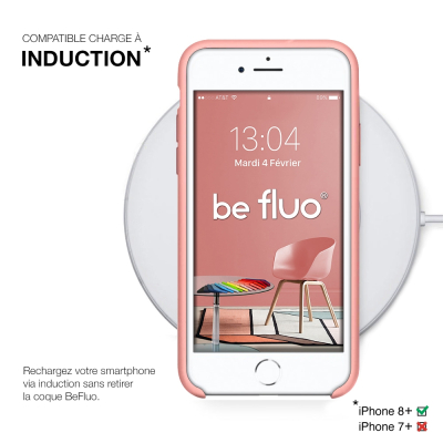 Moxie Coque iPhone 7 Plus/8 Plus [BeFluo] Coque Silicone Fine et Légère pour iPhone 8 Plus et iPhone 7 Plus, Intérieur Microfibr