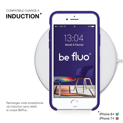 Moxie Coque iPhone 7 Plus/8 Plus [BeFluo] Coque Silicone Fine et Légère pour iPhone 8 Plus et iPhone 7 Plus, Intérieur Microfibr