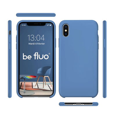 Moxie Coque iPhone XS / iPhone X [BeFluo] Coque Silicone Fine et Légère pour iPhone XS 5.8" et iPhone X, Intérieur Microfibre, C