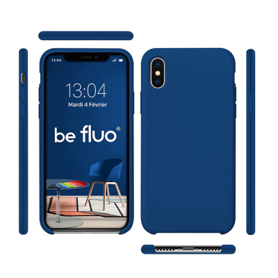 Moxie Coque iPhone XS / iPhone X [BeFluo] Coque Silicone Fine et Légère pour iPhone XS 5.8" et iPhone X, Intérieur Microfibre, C