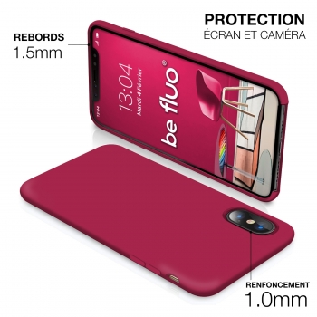 Moxie Coque iPhone XS / iPhone X [BeFluo] Coque Silicone Fine et Légère pour iPhone XS 5.8" et iPhone X, Intérieur Microfibre, C