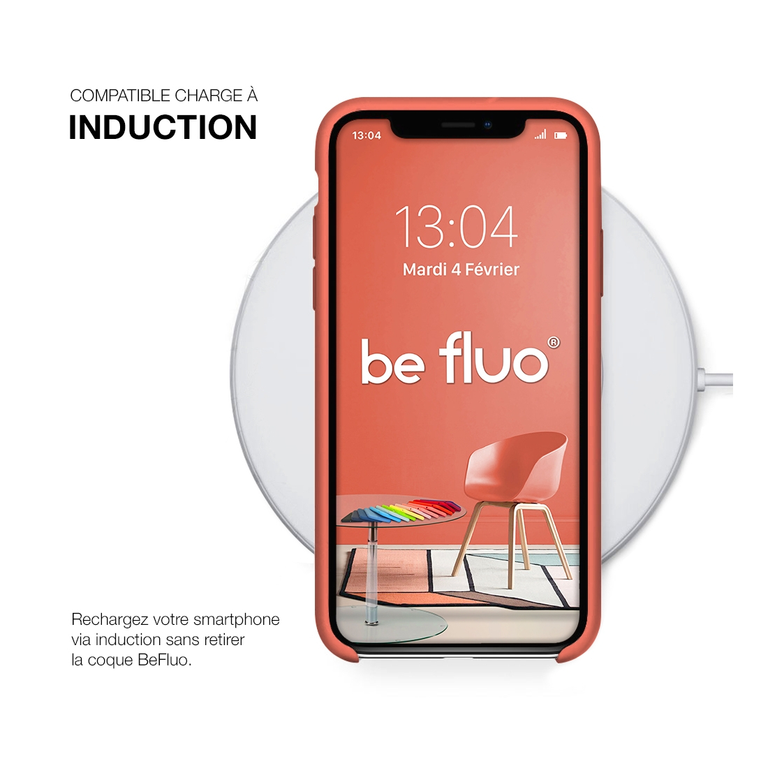 Moxie Coque iPhone XS / iPhone X [BeFluo] Coque Silicone Fine et Légère pour iPhone XS 5.8" et iPhone X, Intérieur Microfibre, C
