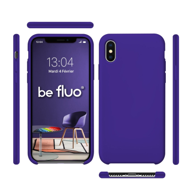Moxie Coque iPhone XS / iPhone X [BeFluo] Coque Silicone Fine et Légère pour iPhone XS 5.8" et iPhone X, Intérieur Microfibre, C