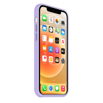 Coque silicone Moxie BeFluo fine et légère, intérieur microfibre, pour iPhone - Lilas