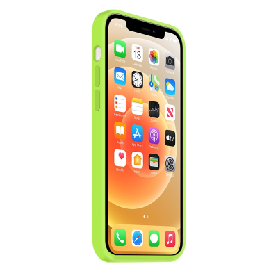 Coque silicone Moxie BeFluo fine et légère, intérieur microfibre, pour iPhone - Vert pomme