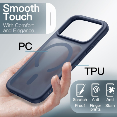Coque renforcée semi-transparente mate MagSafe Skin Frost pour iPhone - Vert