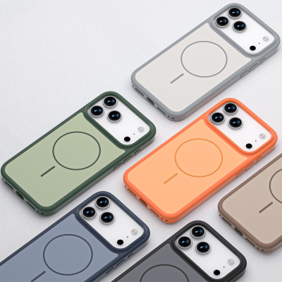Coque renforcée mate de couleur MagSafe Skin Mate pour iPhone - Orange