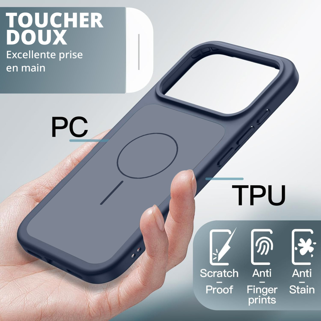 Coque renforcée mate de couleur MagSafe Skin Mate pour iPhone - Vert
