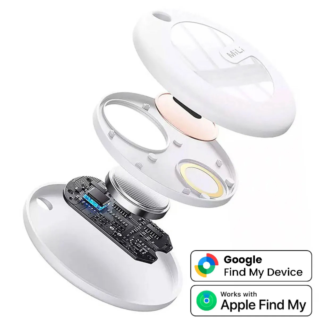 Localisateur d'objet Android et Apple - Mili MiTag Duo - Blanc