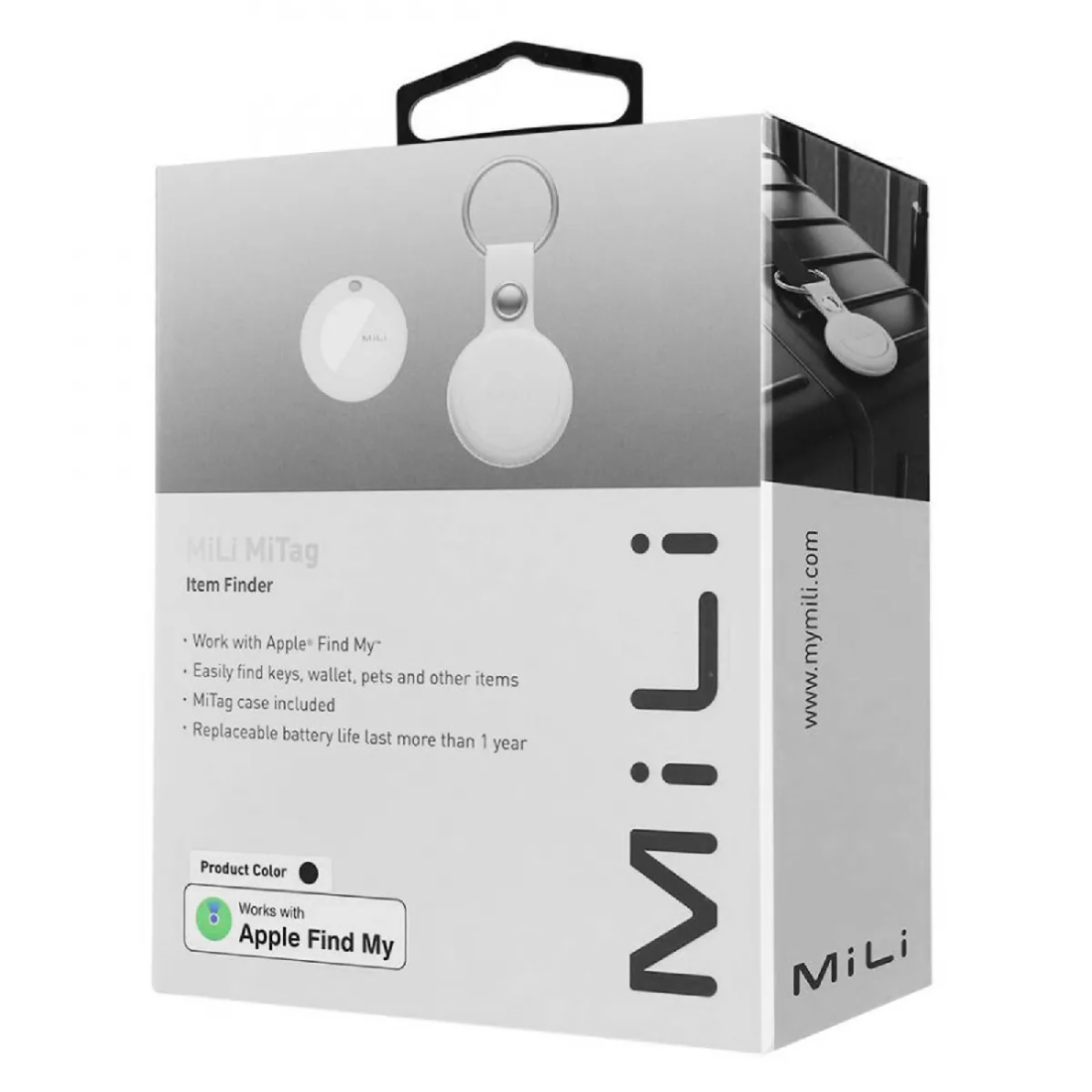 Localisateur d'objet Android et Apple - Mili MiTag Duo - Blanc