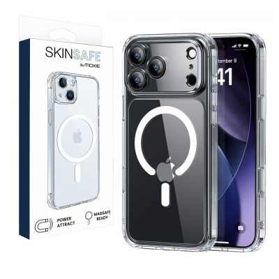 Coque transparente renforcée compatible Magsafe pour iphone 17 Pro Ma