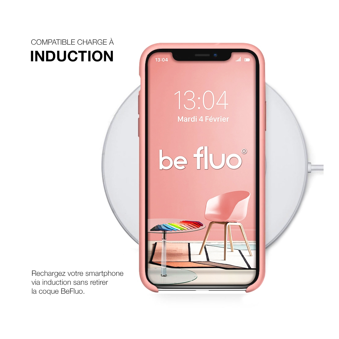 Moxie Coque iPhone XR [BeFluo] Coque Silicone Fine et Légère pour iPhone XR 6.1, Intérieur Microfibre, Coque Anti-chocs et Anti-