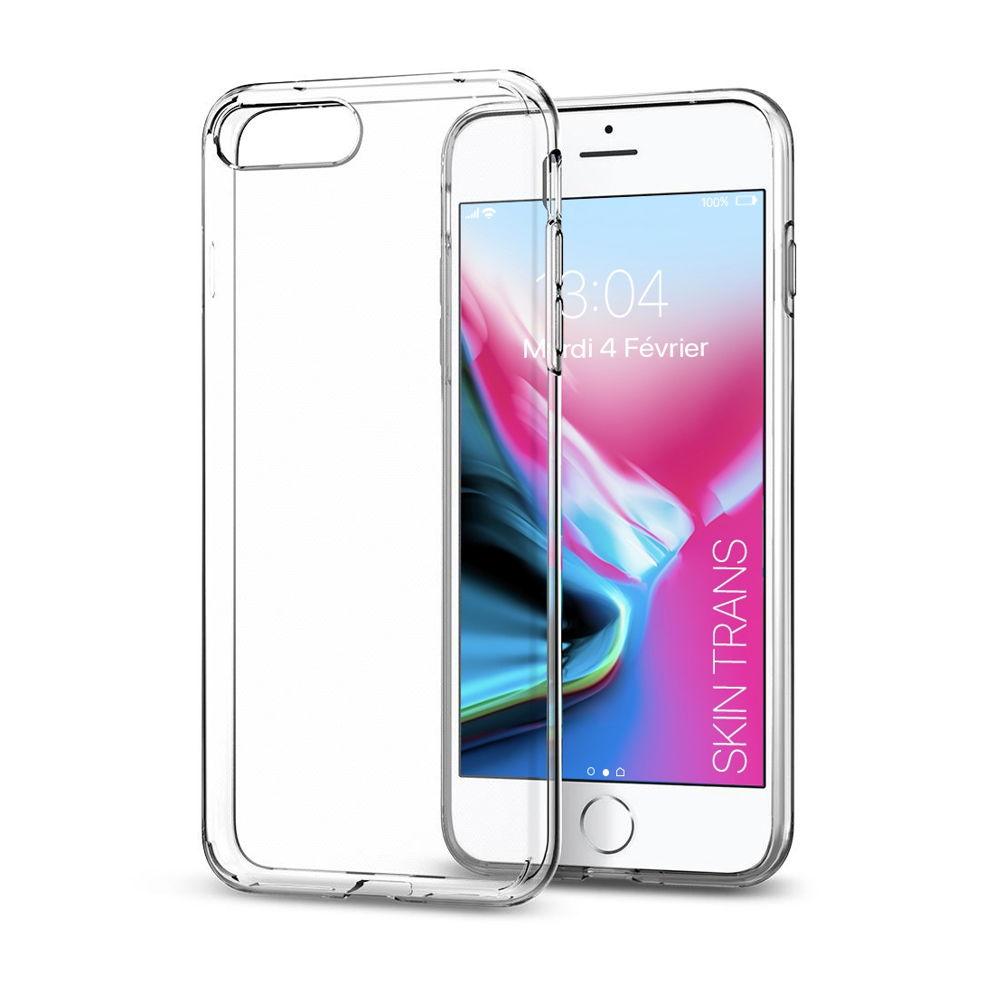 Moxie Coque iPhone 7 Plus / iPhone 8 Plus [Skintrans] Coque en TPU Souple Transparente Ultra Fine en Silicone, Anti-traces, Ajus