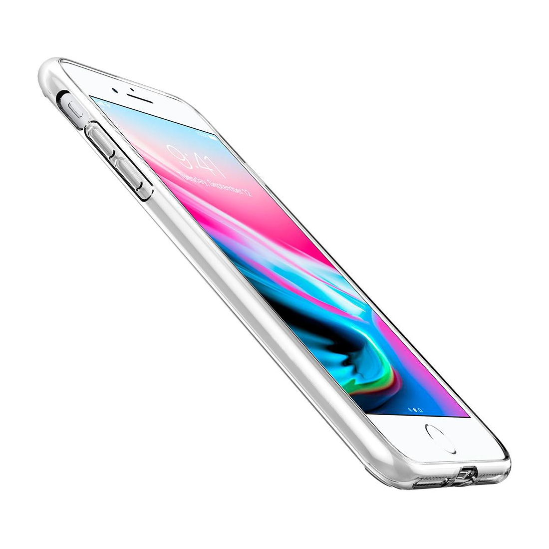 Moxie Coque iPhone 7 Plus / iPhone 8 Plus [Skintrans] Coque en TPU Souple Transparente Ultra Fine en Silicone, Anti-traces, Ajus