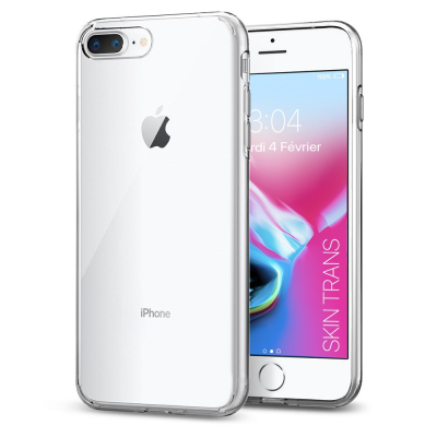 Moxie Coque iPhone 7 Plus / iPhone 8 Plus [Skintrans] Coque en TPU Souple Transparente Ultra Fine en Silicone, Anti-traces, Ajus