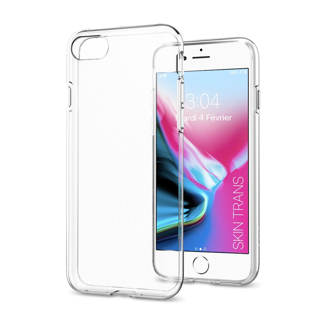 Moxie Coque iPhone 7 / iPhone 8 / iPhone SE 2020 [Skintrans] Coque en TPU Souple Transparente Ultra Fine en Silicone, Anti-trace
