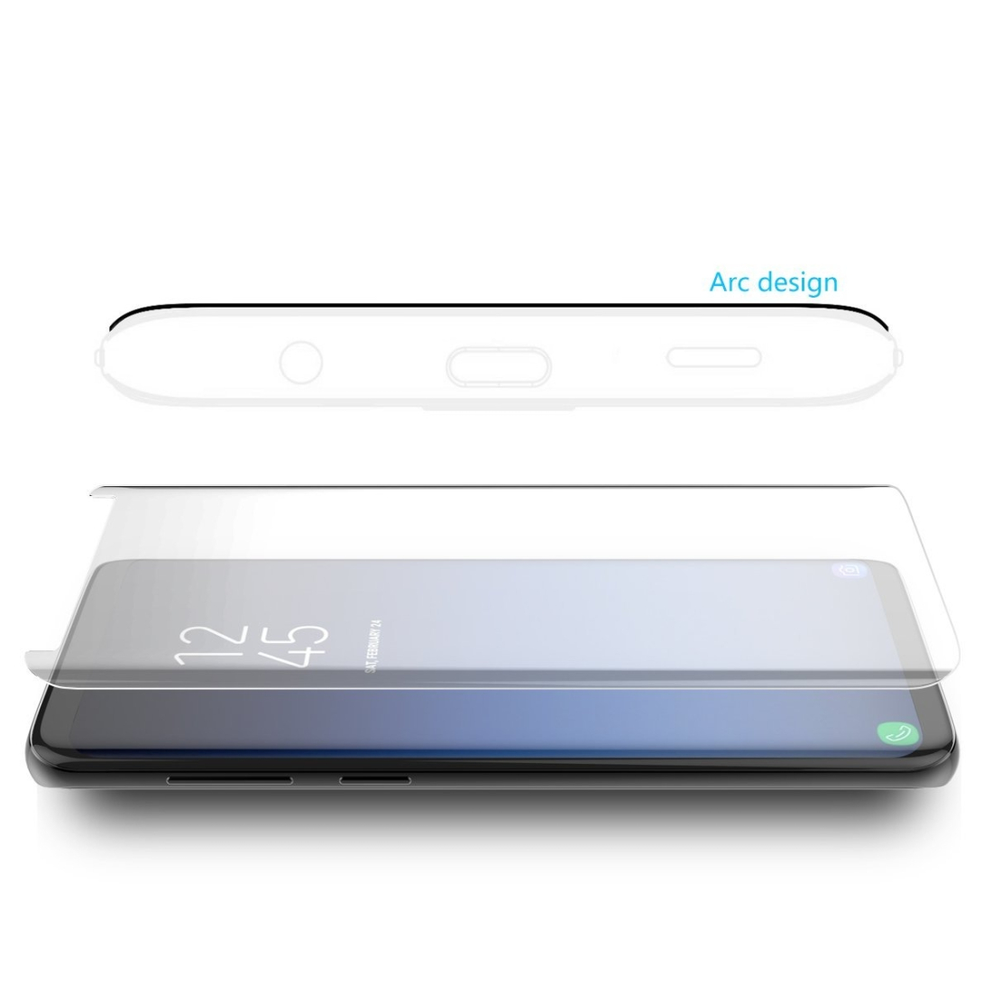 Protection d'écran Samsung Galaxy S9 en verre trempé, Moxie [Ultimate 3D+]