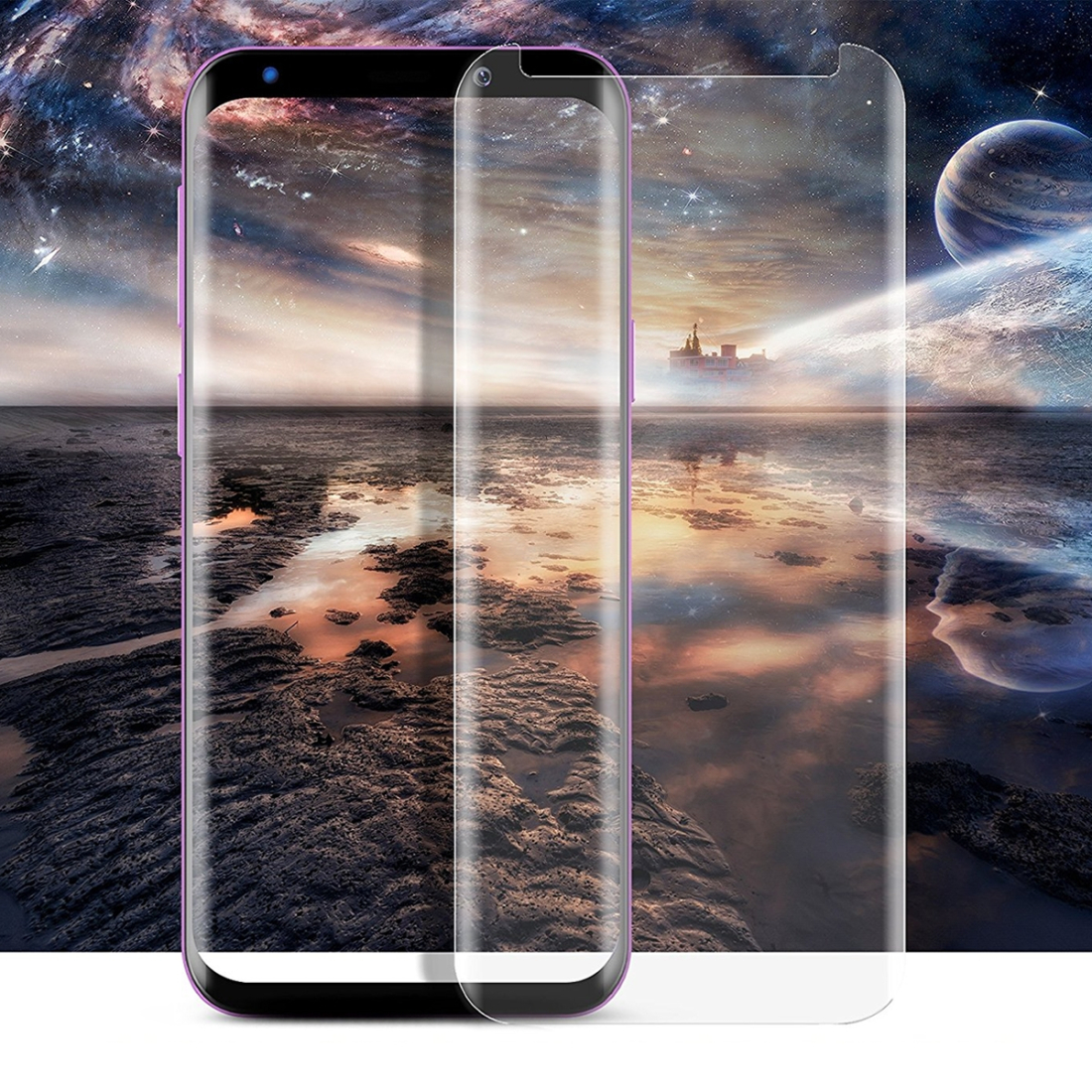 Protection d'écran Samsung Galaxy S9 en verre trempé, Moxie [Ultimate 3D+]