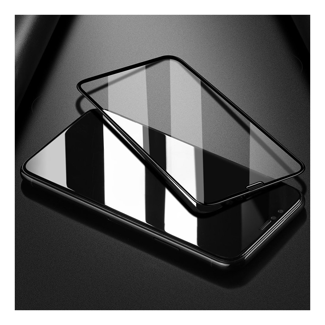 Protection d'écran iPhone X en Verre Trempé, Moxie [Ultimate 6D] [Full Glass 0.15mm 9H] Film en Verre Trempé pour iPhone X [Blac