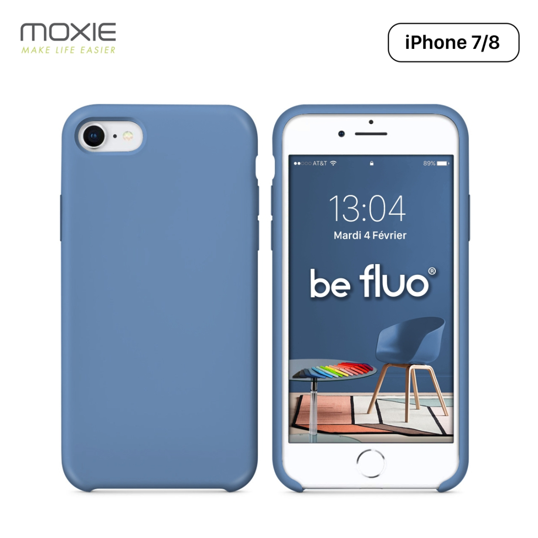 Moxie Coque iPhone 7/8/SE 2020 [BeFluo] Coque Silicone Fine et Légère pour iPhone 8, iPhone 7 et iPhone SE 2020, Intérieur Micro