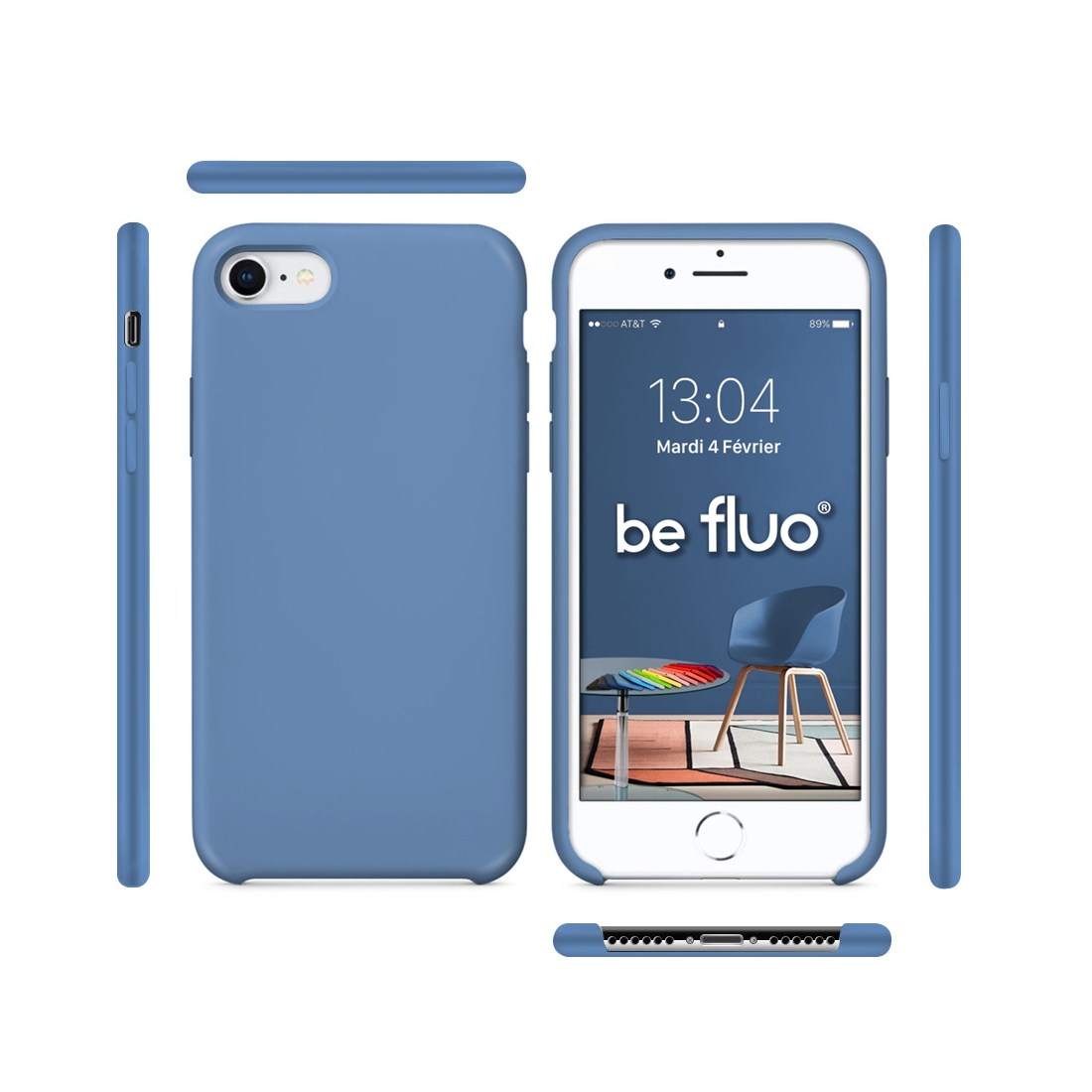 Moxie Coque iPhone 7/8/SE 2020 [BeFluo] Coque Silicone Fine et Légère pour iPhone 8, iPhone 7 et iPhone SE 2020, Intérieur Micro