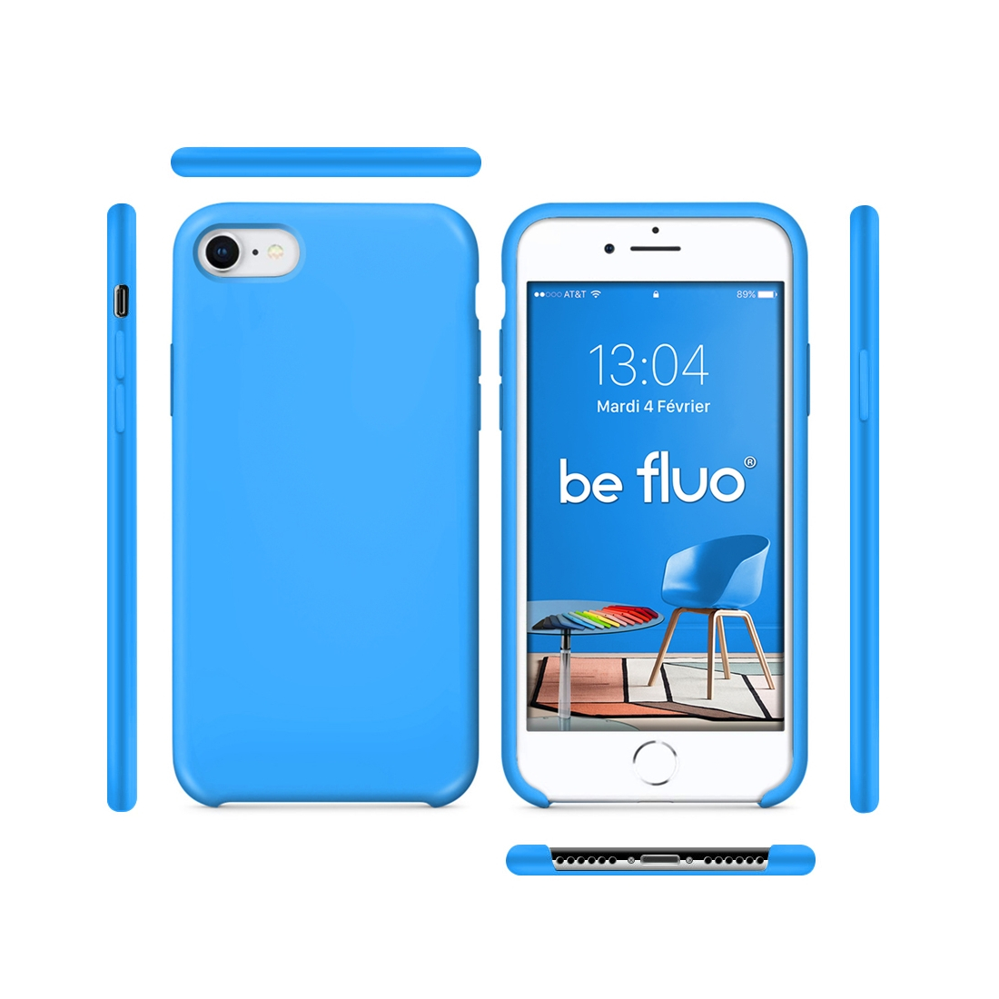 Moxie Coque iPhone 7/8/SE 2020 [BeFluo] Coque Silicone Fine et Légère pour iPhone 8, iPhone 7 et iPhone SE 2020, Intérieur Micro