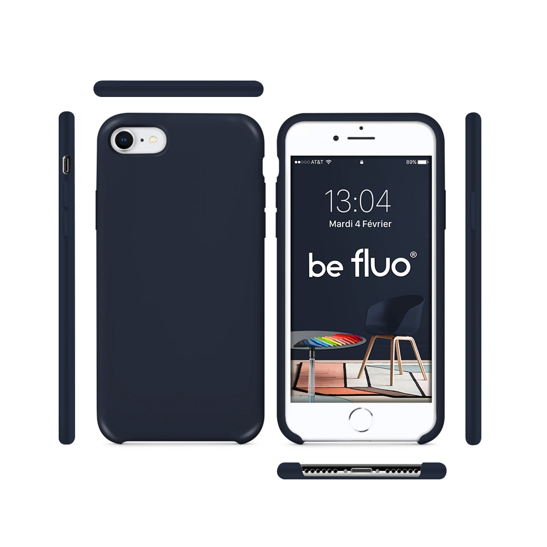 Moxie Coque iPhone 7/8/SE 2020 [BeFluo] Coque Silicone Fine et Légère pour iPhone 8, iPhone 7 et iPhone SE 2020, Intérieur Micro