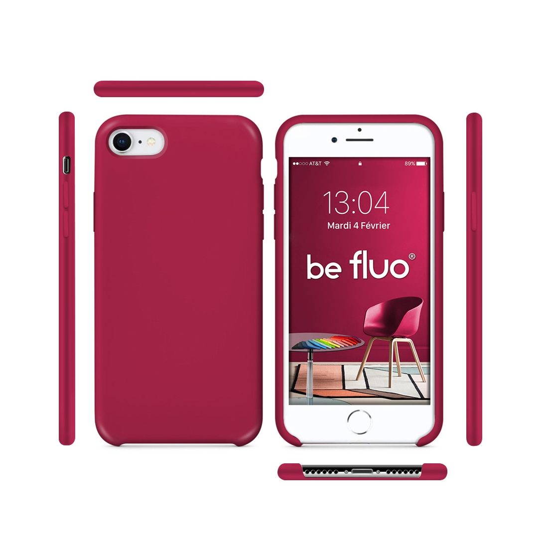 Moxie Coque iPhone 7/8/SE 2020 [BeFluo] Coque Silicone Fine et Légère pour iPhone 8, iPhone 7 et iPhone SE 2020, Intérieur Micro