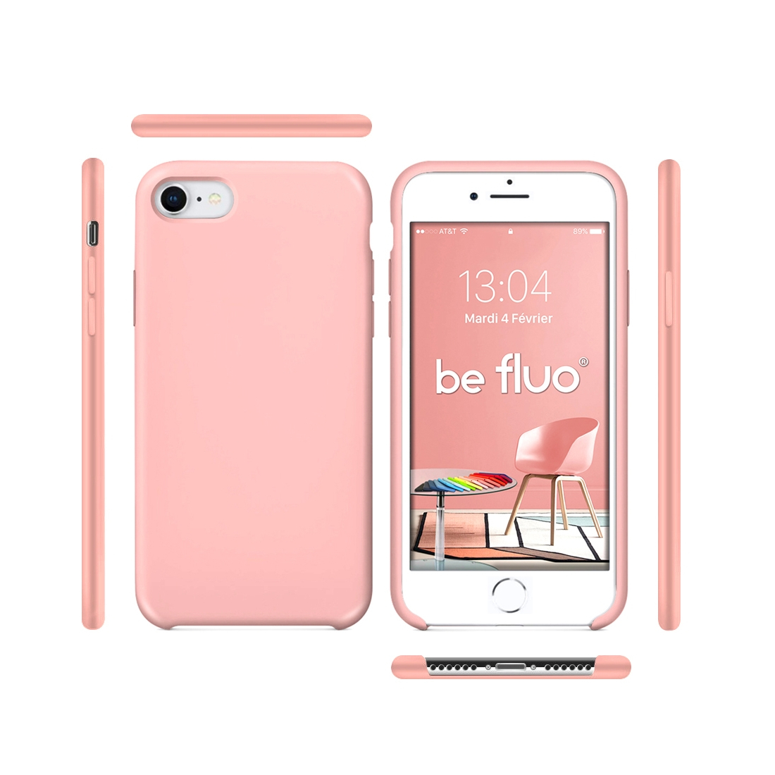 Moxie Coque iPhone 7/8/SE 2020 [BeFluo] Coque Silicone Fine et Légère pour iPhone 8, iPhone 7 et iPhone SE 2020, Intérieur Micro