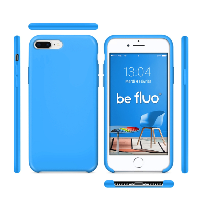 Moxie Coque iPhone 7 Plus/8 Plus [BeFluo] Coque Silicone Fine et Légère pour iPhone 8 Plus et iPhone 7 Plus, Intérieur Microfibr