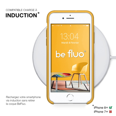 Moxie Coque iPhone 7 Plus/8 Plus [BeFluo] Coque Silicone Fine et Légère pour iPhone 8 Plus et iPhone 7 Plus, Intérieur Microfibr