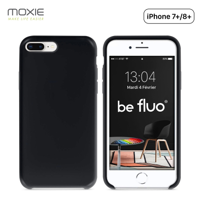 Moxie Coque iPhone 7 Plus/8 Plus [BeFluo] Coque Silicone Fine et Légère pour iPhone 8 Plus et iPhone 7 Plus, Intérieur Microfibr