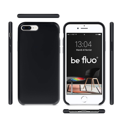 Moxie Coque iPhone 7 Plus/8 Plus [BeFluo] Coque Silicone Fine et Légère pour iPhone 8 Plus et iPhone 7 Plus, Intérieur Microfibr