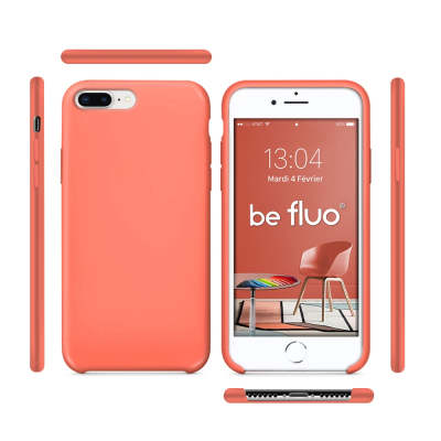 Moxie Coque iPhone 7 Plus/8 Plus [BeFluo] Coque Silicone Fine et Légère pour iPhone 8 Plus et iPhone 7 Plus, Intérieur Microfibr