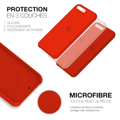 Moxie Coque iPhone 7 Plus/8 Plus [BeFluo] Coque Silicone Fine et Légère pour iPhone 8 Plus et iPhone 7 Plus, Intérieur Microfibr