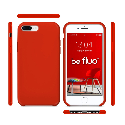 Moxie Coque iPhone 7 Plus/8 Plus [BeFluo] Coque Silicone Fine et Légère pour iPhone 8 Plus et iPhone 7 Plus, Intérieur Microfibr