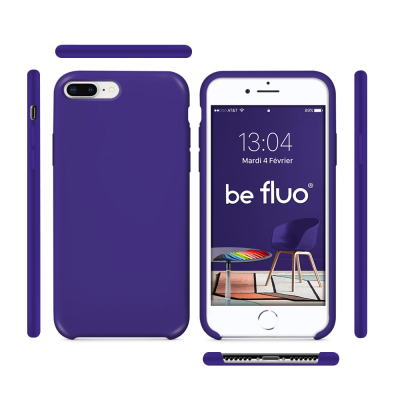Moxie Coque iPhone 7 Plus/8 Plus [BeFluo] Coque Silicone Fine et Légère pour iPhone 8 Plus et iPhone 7 Plus, Intérieur Microfibr