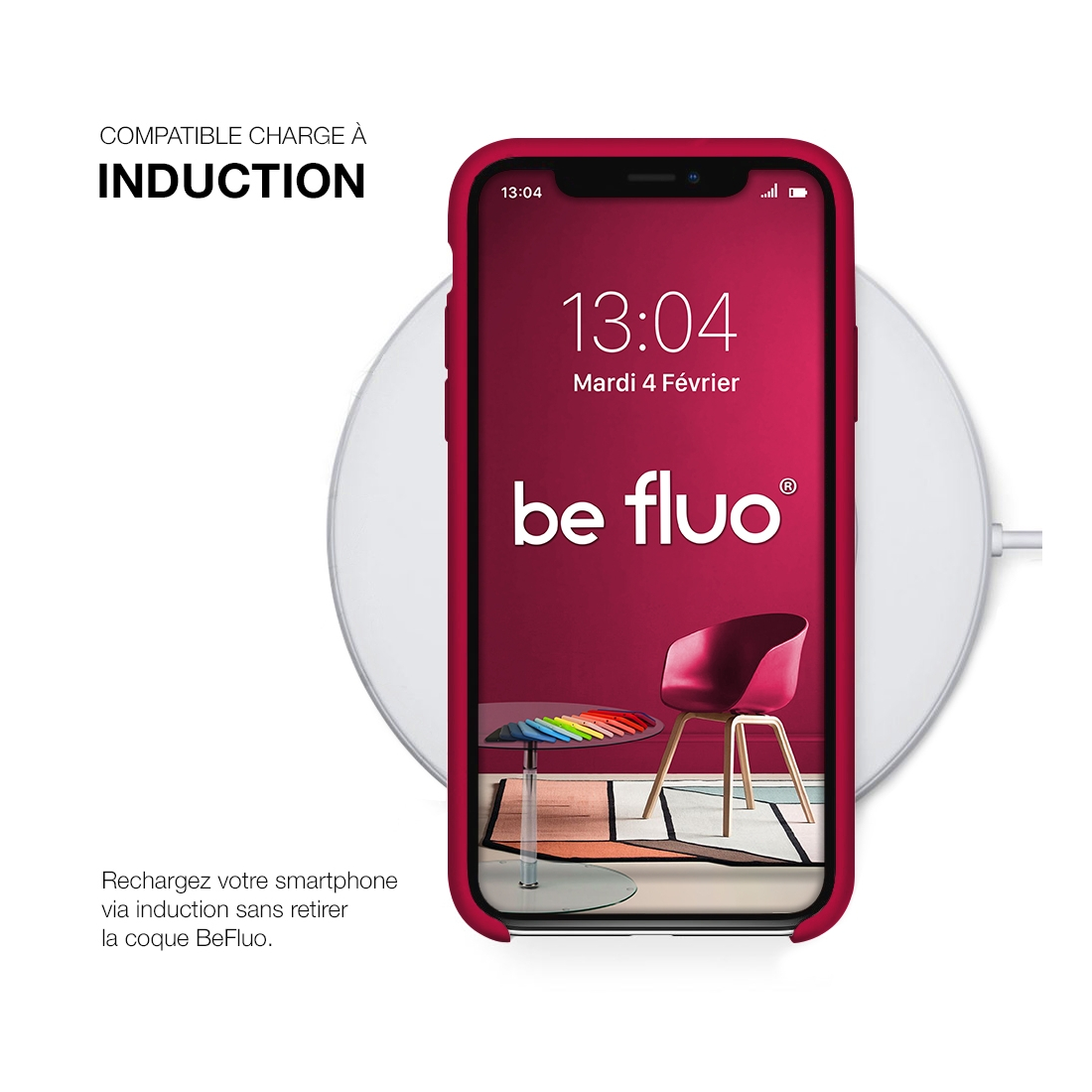 Moxie Coque iPhone XS / iPhone X [BeFluo] Coque Silicone Fine et Légère pour iPhone XS 5.8" et iPhone X, Intérieur Microfibre, C