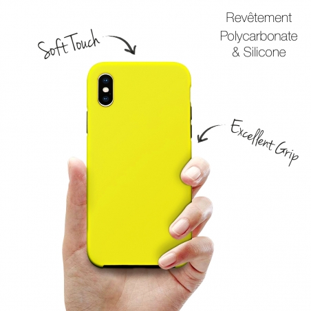 Moxie Coque Stabilo 360 Pctpu Pour Iphone Xxs Jaune Fluo