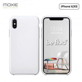 Moxie Coque iPhone XS / iPhone X [BeFluo] Coque Silicone Fine et Légère pour iPhone XS 5.8" et iPhone X, Intérieur Microfibre, C