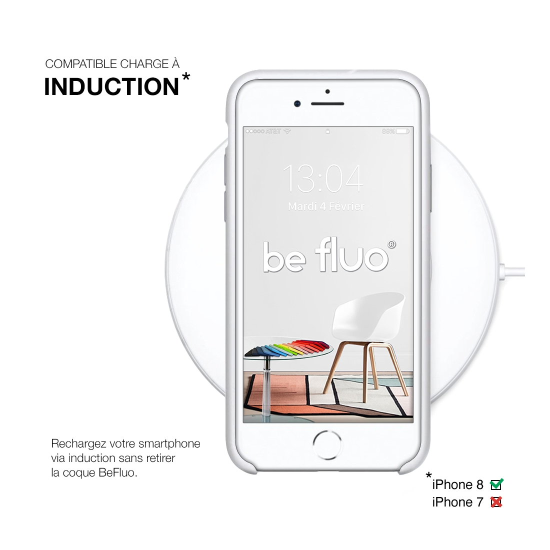 Moxie Coque iPhone 7/8/SE 2020 [BeFluo] Coque Silicone Fine et Légère pour iPhone 8, iPhone 7 et iPhone SE 2020, Intérieur Micro