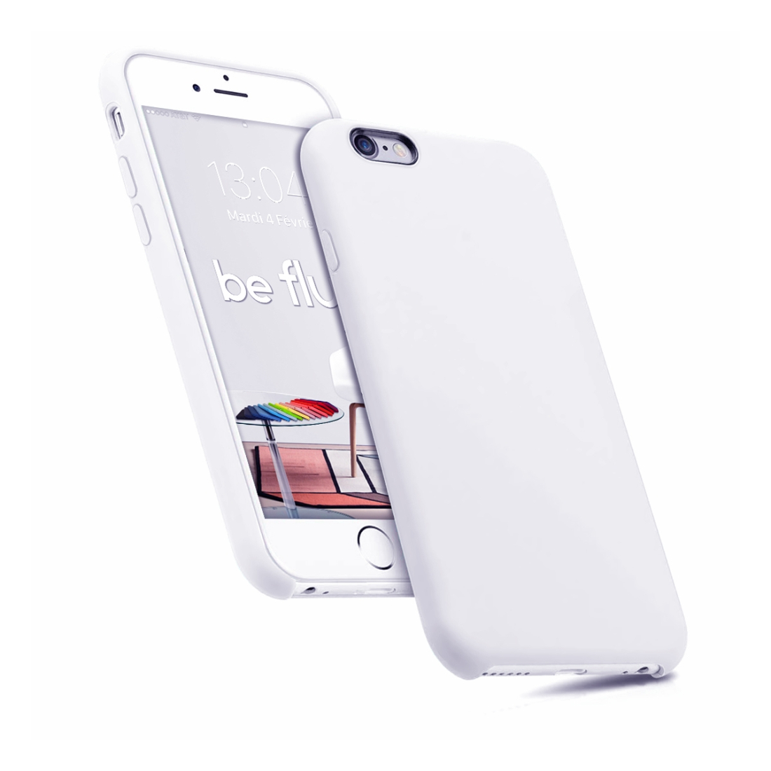 Moxie Coque iPhone 6/6S [BeFluo] Coque Silicone Fine et Légère pour iPhone 6S et iPhone 6, Intérieur Microfibre, Coque Anti-choc
