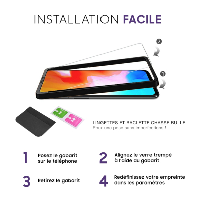 Moxie Protection d'écran Samsung Galaxy S10 Plus / S10+ en verre trempé compatible lecteur d'empreintes avec kit applicateur [Ul