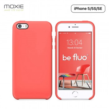 Moxie Coque iPhone 5/5S/SE [BeFluo] Coque Silicone Fine et Légère pour iPhone SE, iPhone 5S et iPhone 5, Intérieur Microfibre, C