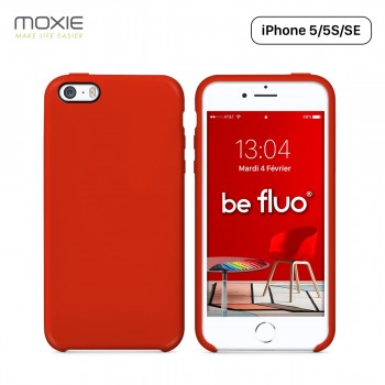 Moxie Coque iPhone 5/5S/SE [BeFluo] Coque Silicone Fine et Légère pour iPhone SE, iPhone 5S et iPhone 5, Intérieur Microfibre, C
