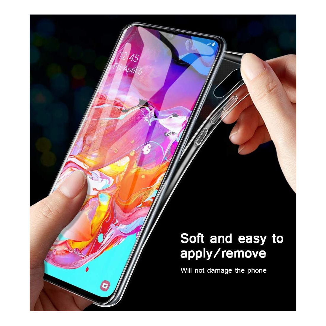 Moxie Coque Galaxy A70 [Skintrans] Coque en TPU Souple Transparente Ultra Fine pour Samsung Galaxy A70 (2019) - Transparent